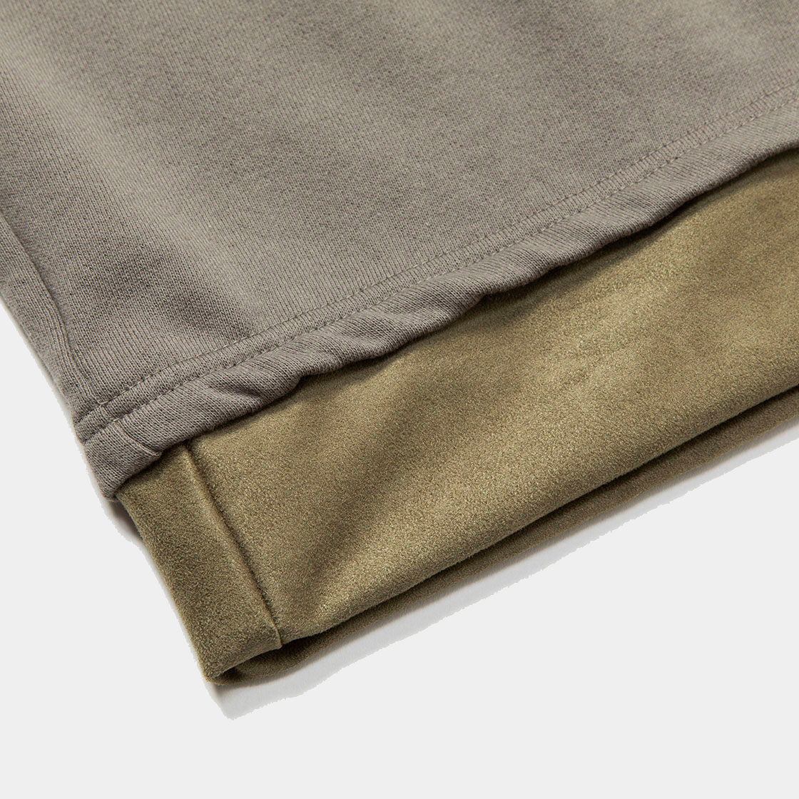 Imitation Suede Sweatshirt / Grey