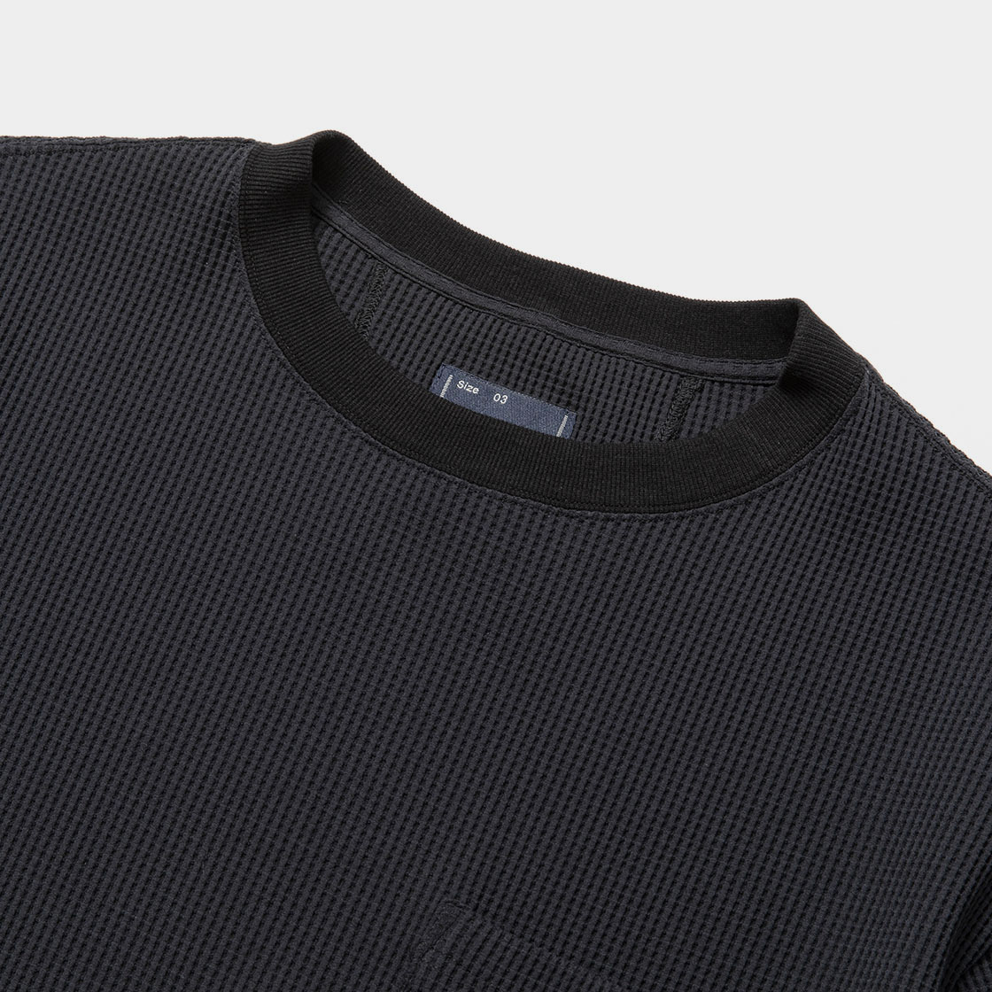 SOLOTEX® Waffle S/S Tee / Off Black