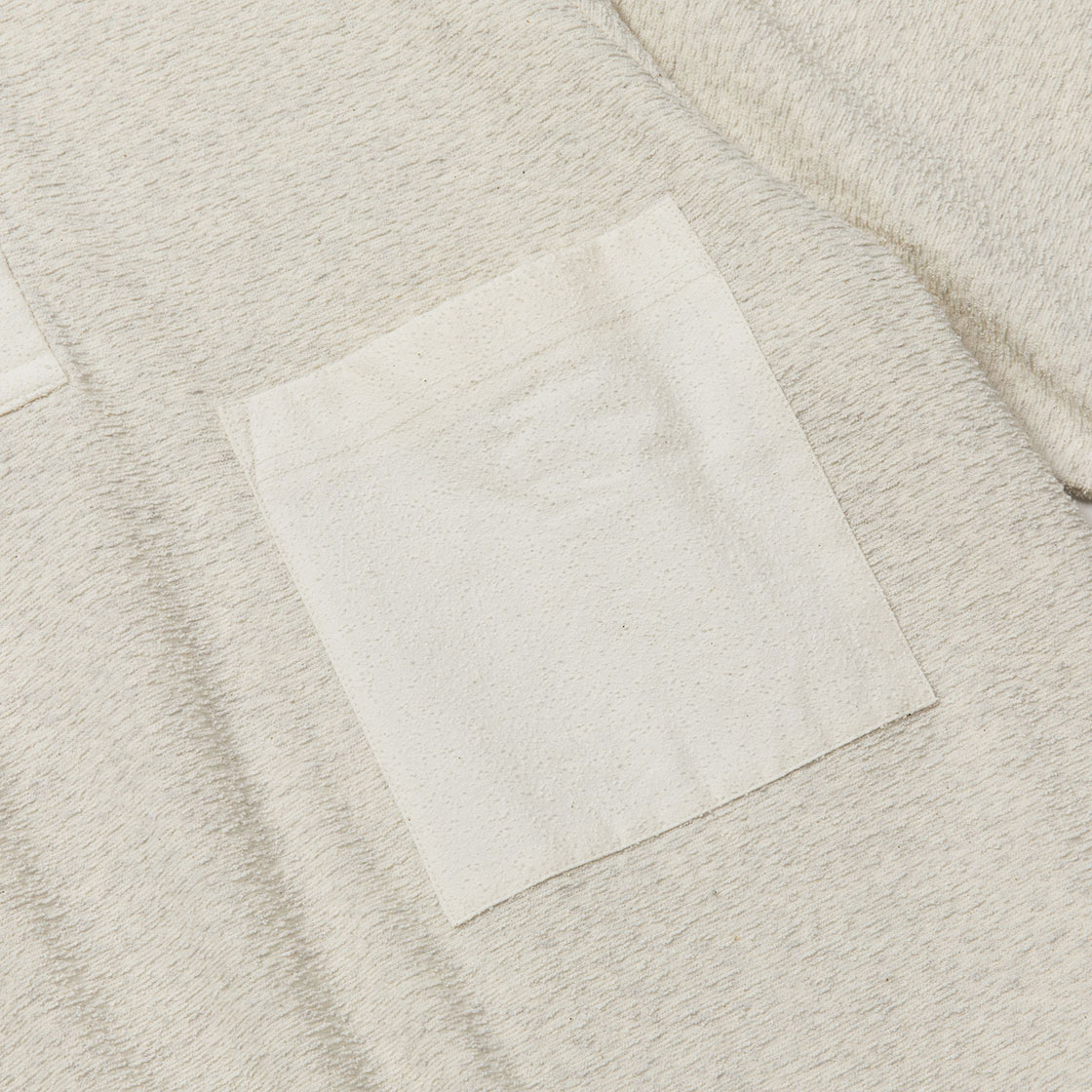 Imitation Suede Polo Shirt / Off White