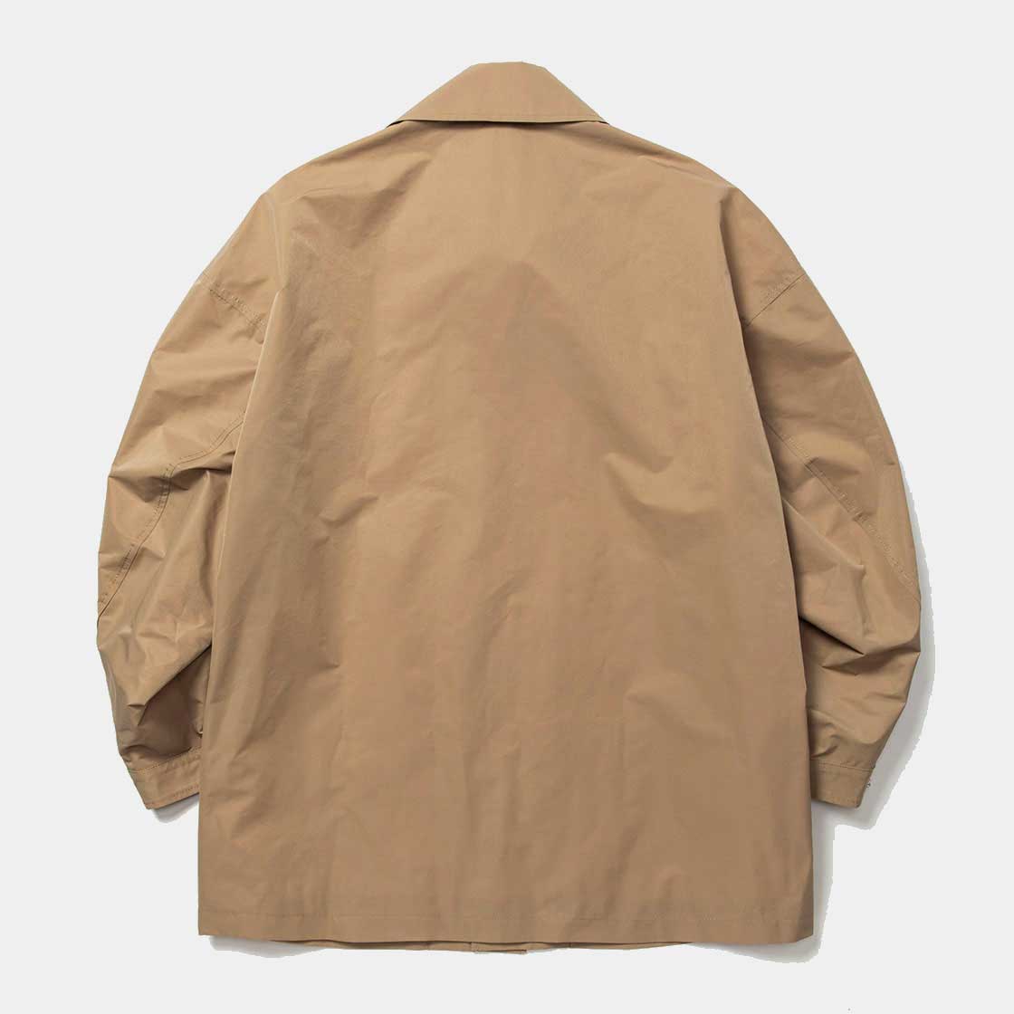 Crisp Nylon Over Short Coat / Beige