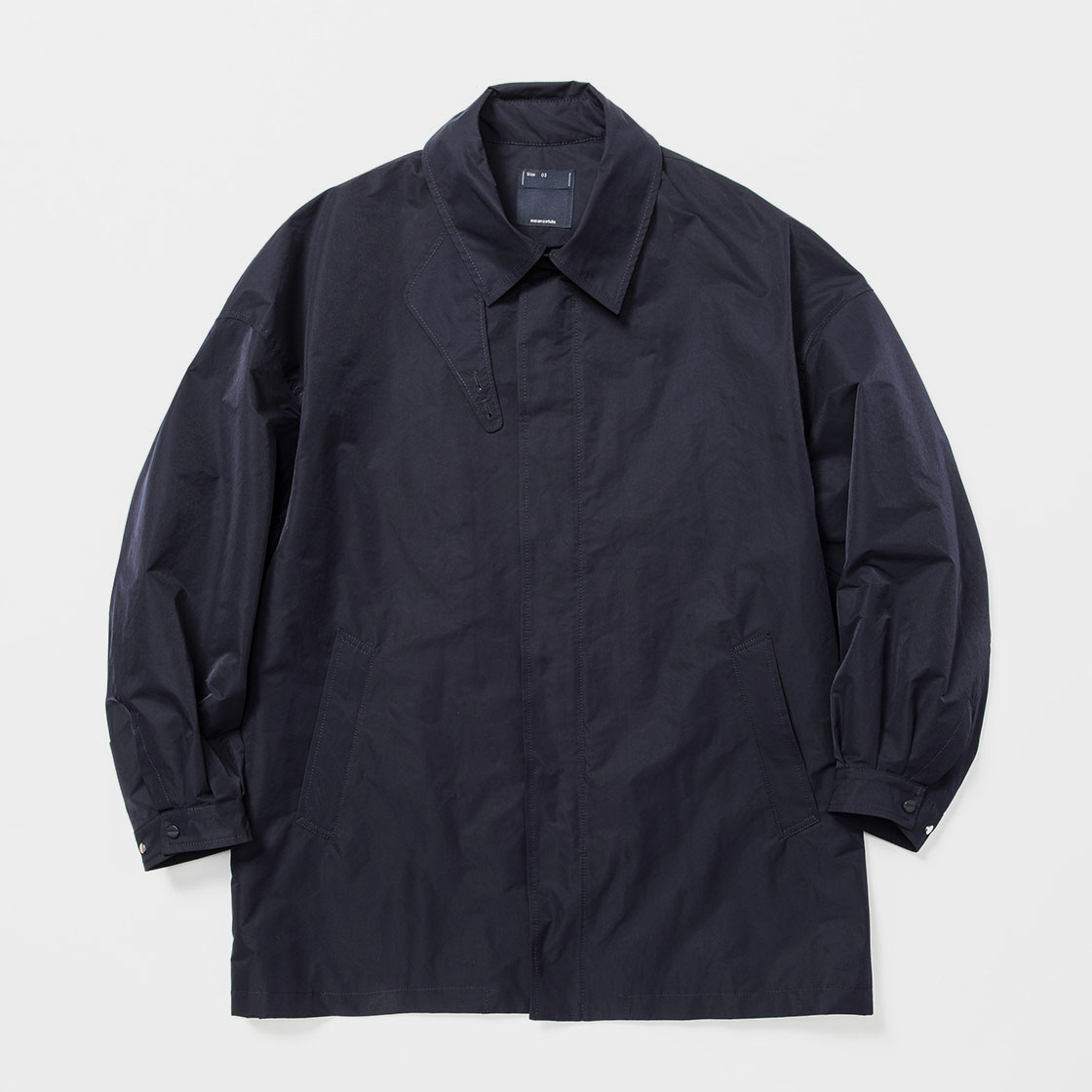 Crisp Nylon Over Short Coat / D.Navy