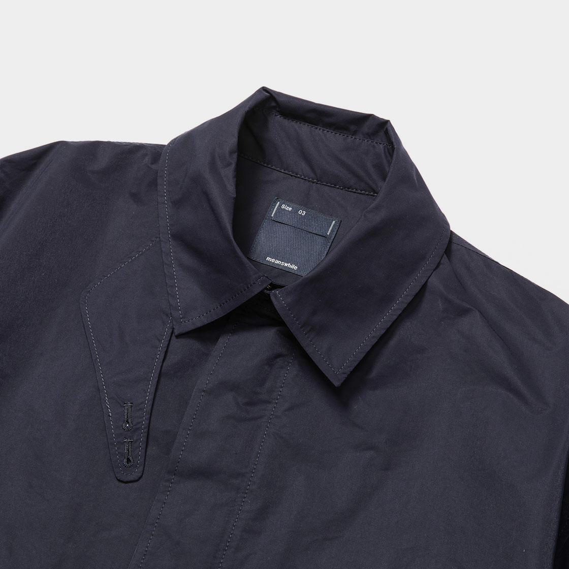 Crisp Nylon Over Short Coat / D.Navy