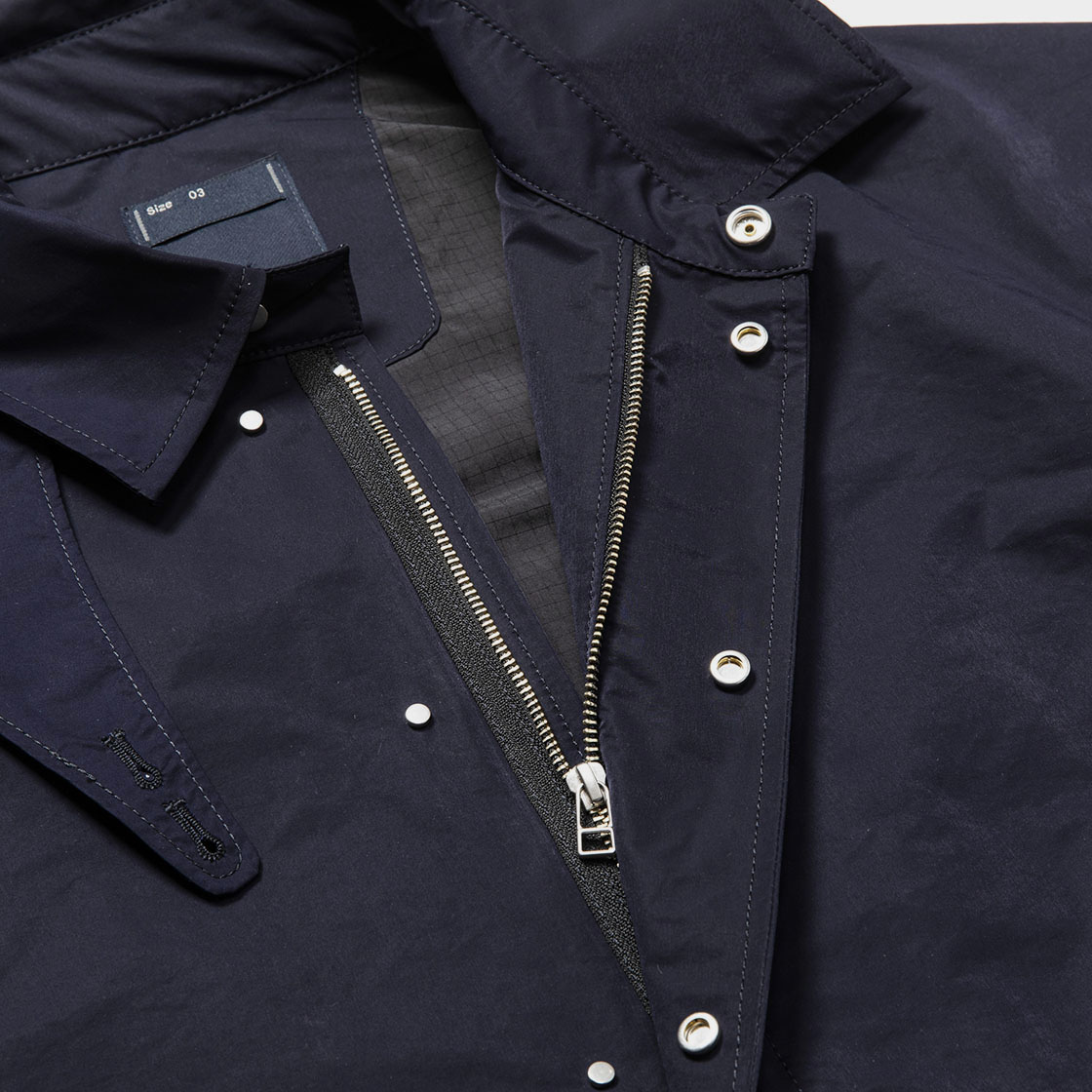 Crisp Nylon Over Short Coat / D.Navy