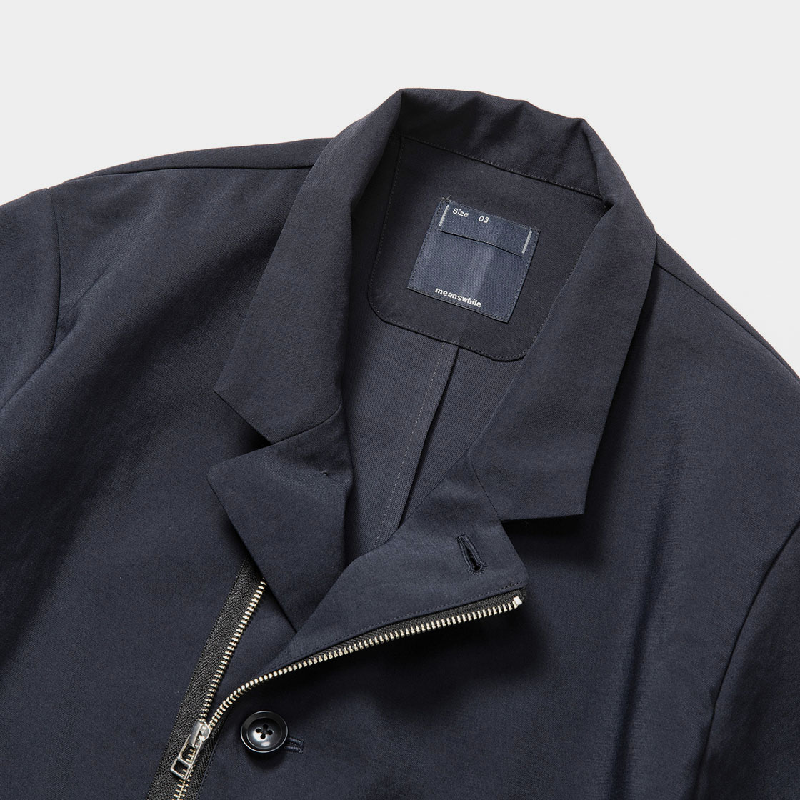 Zip Up Blazer / Navy