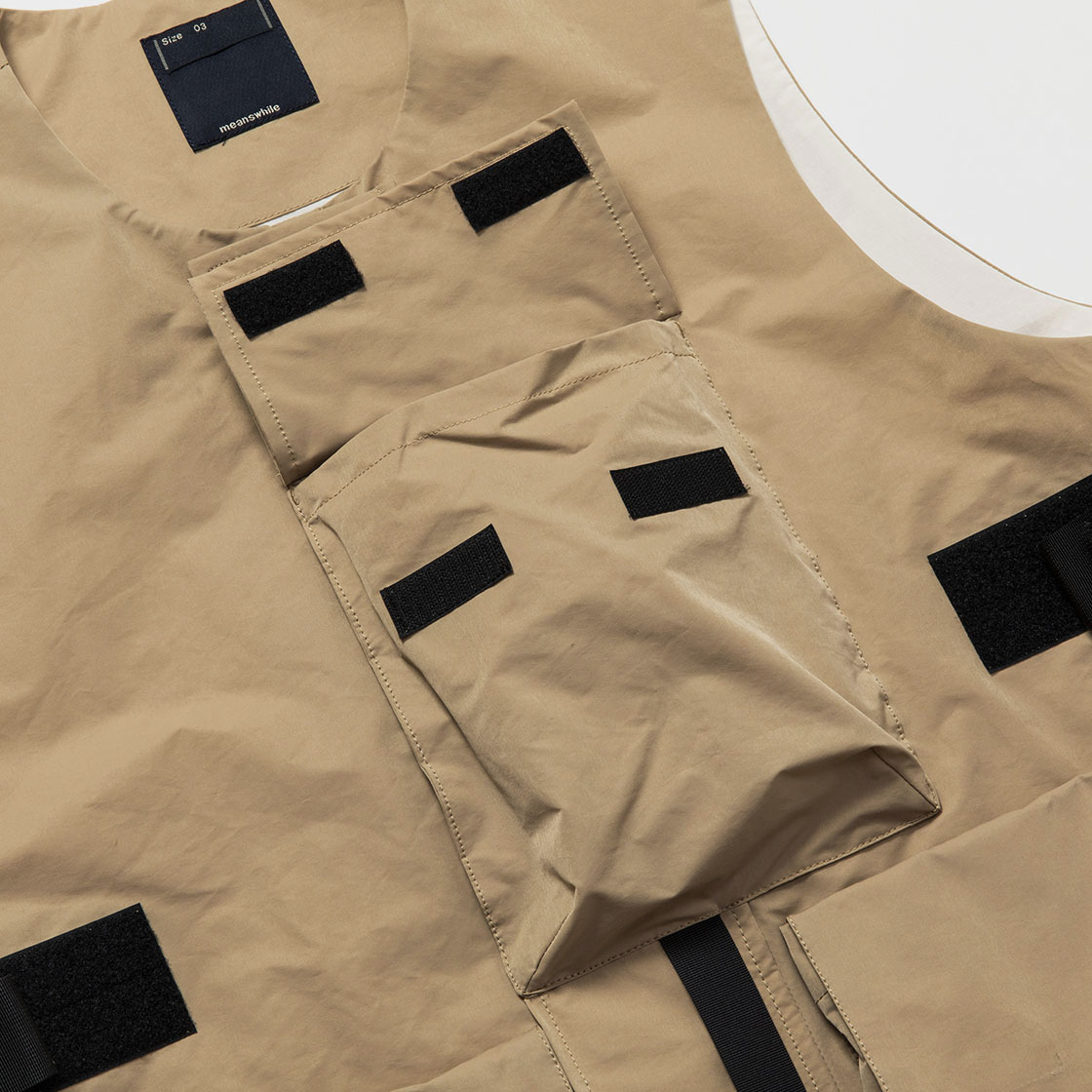 Crisp Nylon Body Armor Vest / Beige