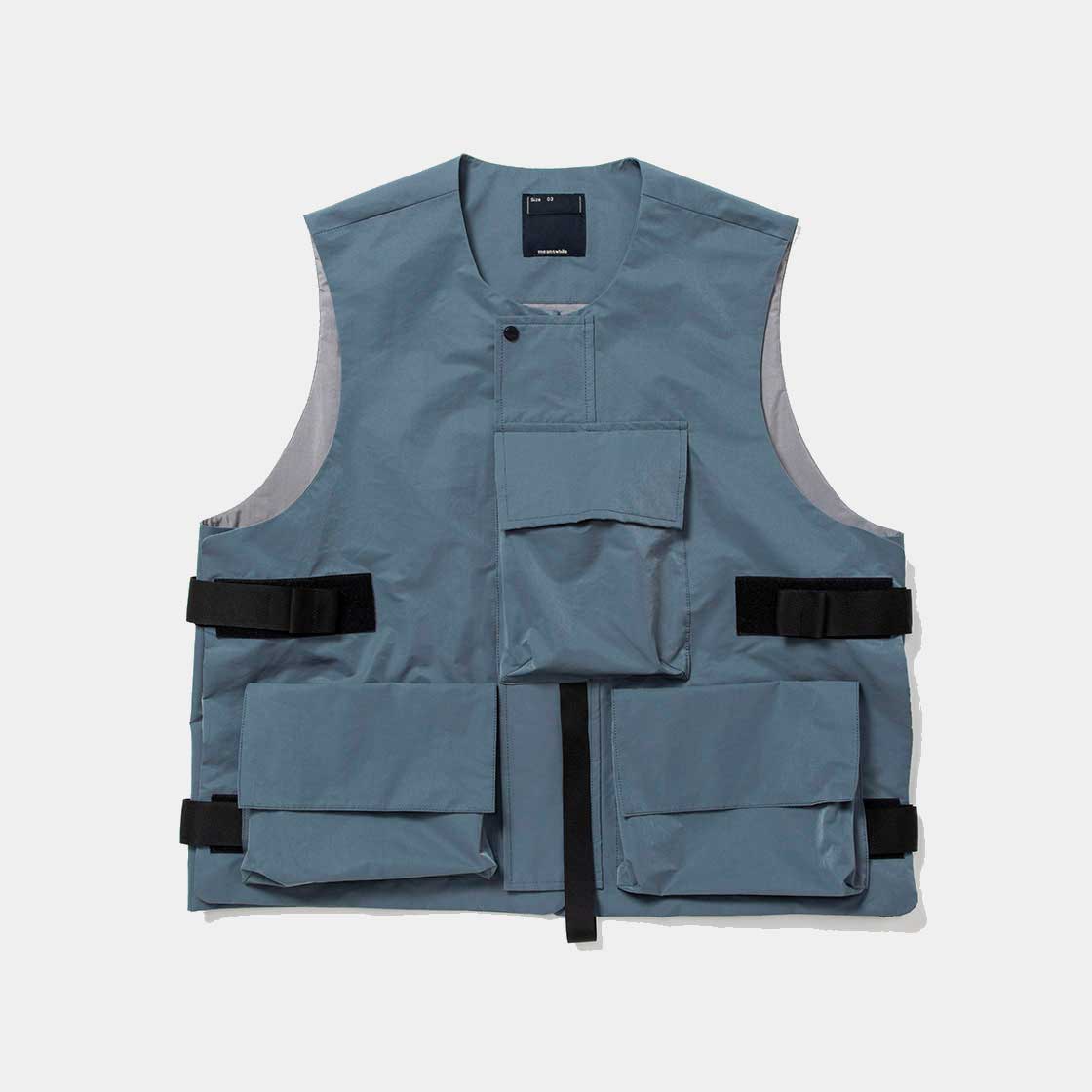 Crisp Nylon Body Armor Vest / Blue Grey