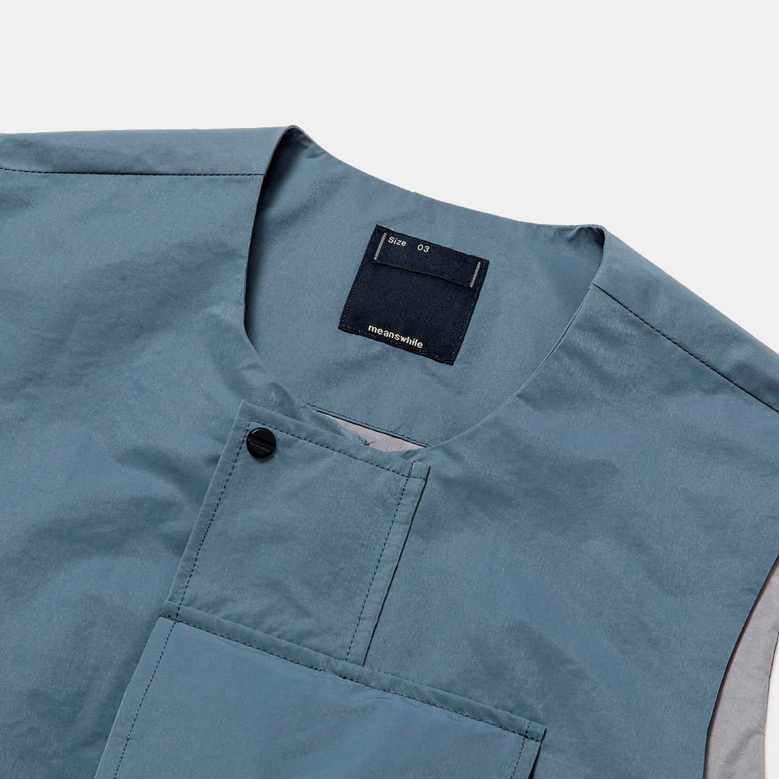 Crisp Nylon Body Armor Vest / Blue Grey