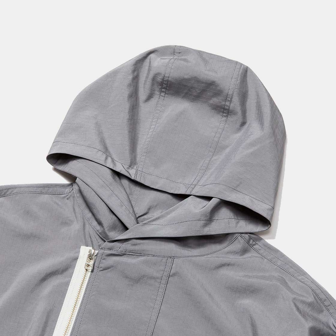 Dry-Rip Shirt Hoodie / Grey