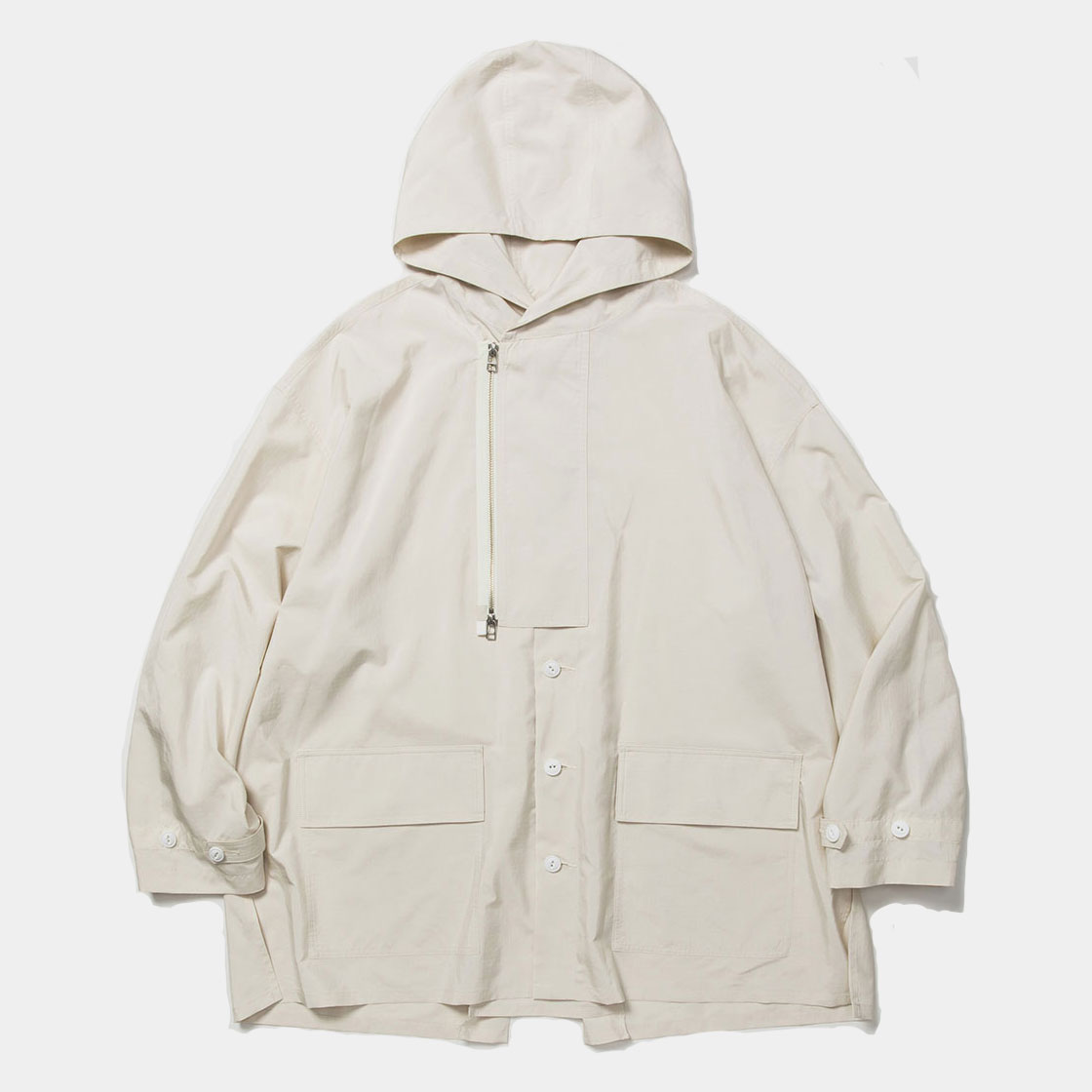 Dry-Rip Shirt Hoodie / Off White