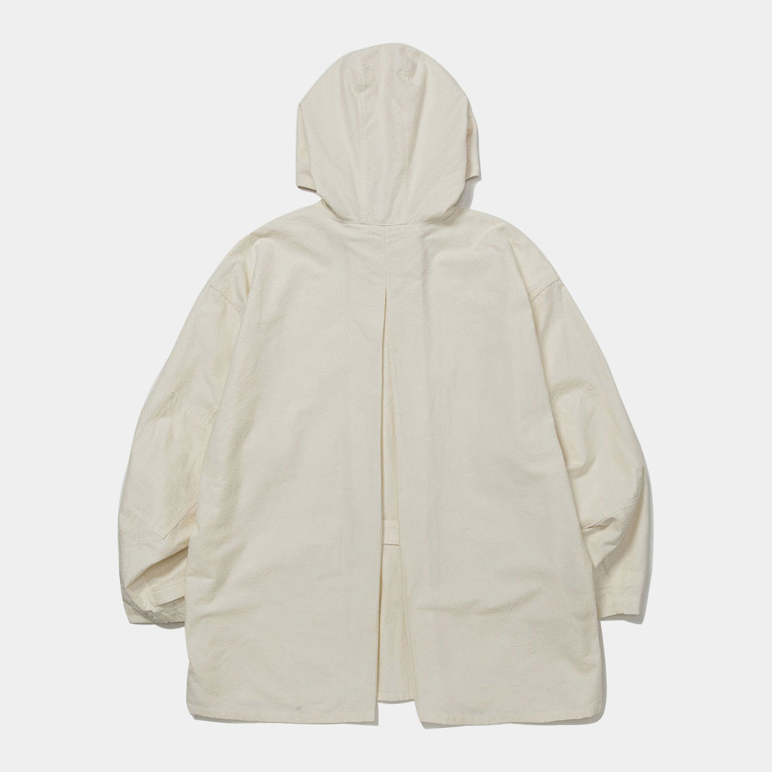 Imitation Suede Shirt Hoodie / Off White