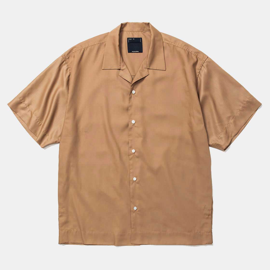 Side Slit Open Collar SH / Camel