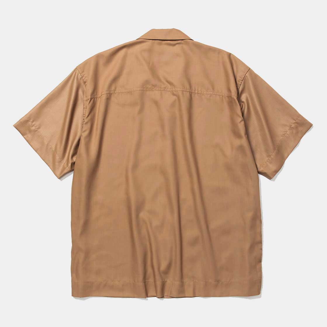 Side Slit Open Collar SH / Camel