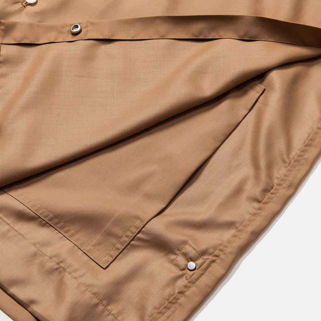 Side Slit Open Collar SH / Camel
