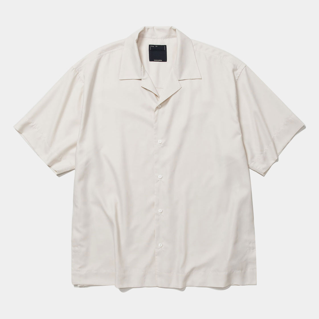 Side Slit Open Collar SH / Off White