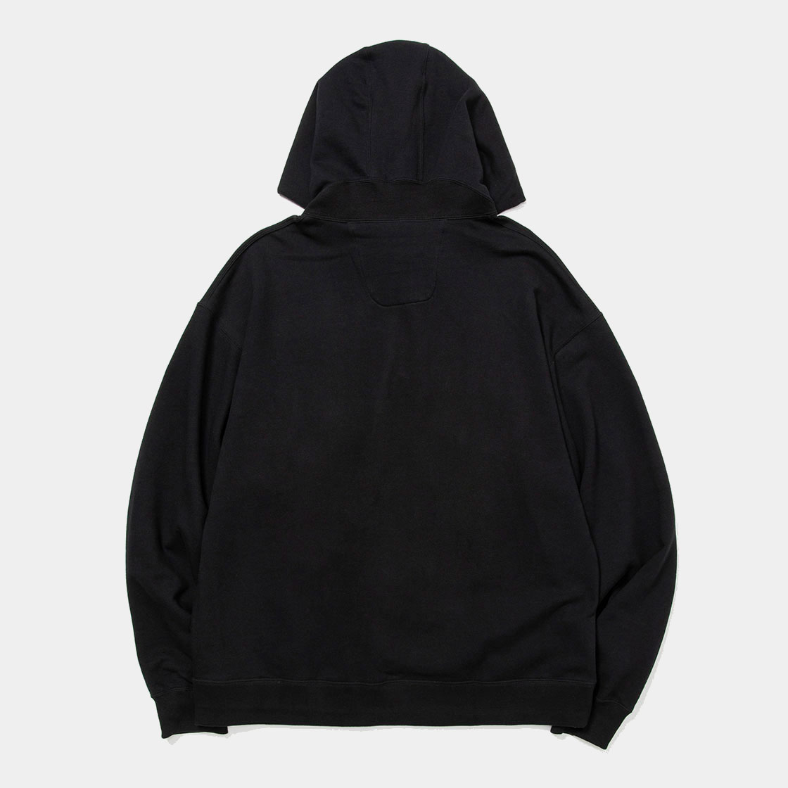 Half Zip Hoodie / Off Black