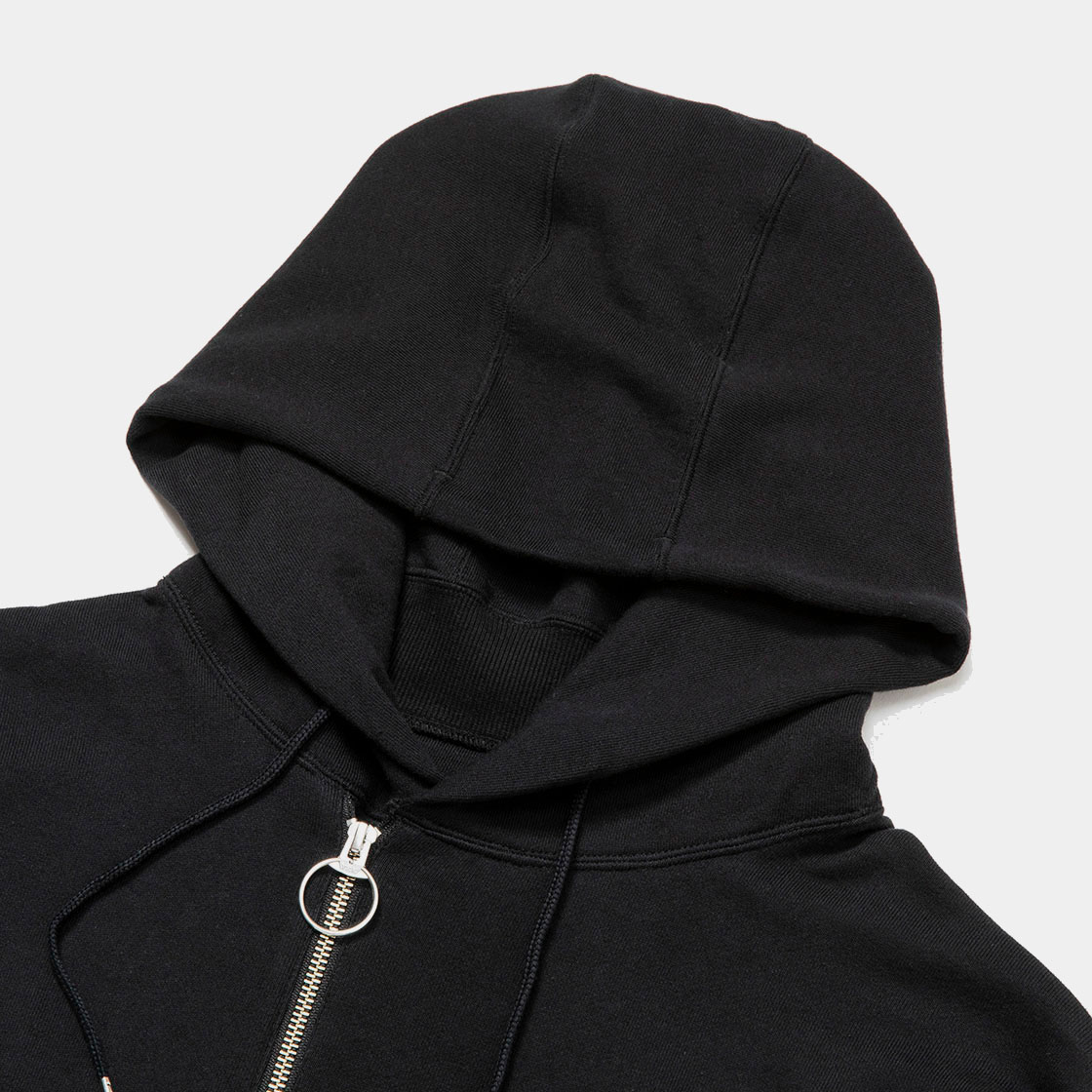 Half Zip Hoodie / Off Black