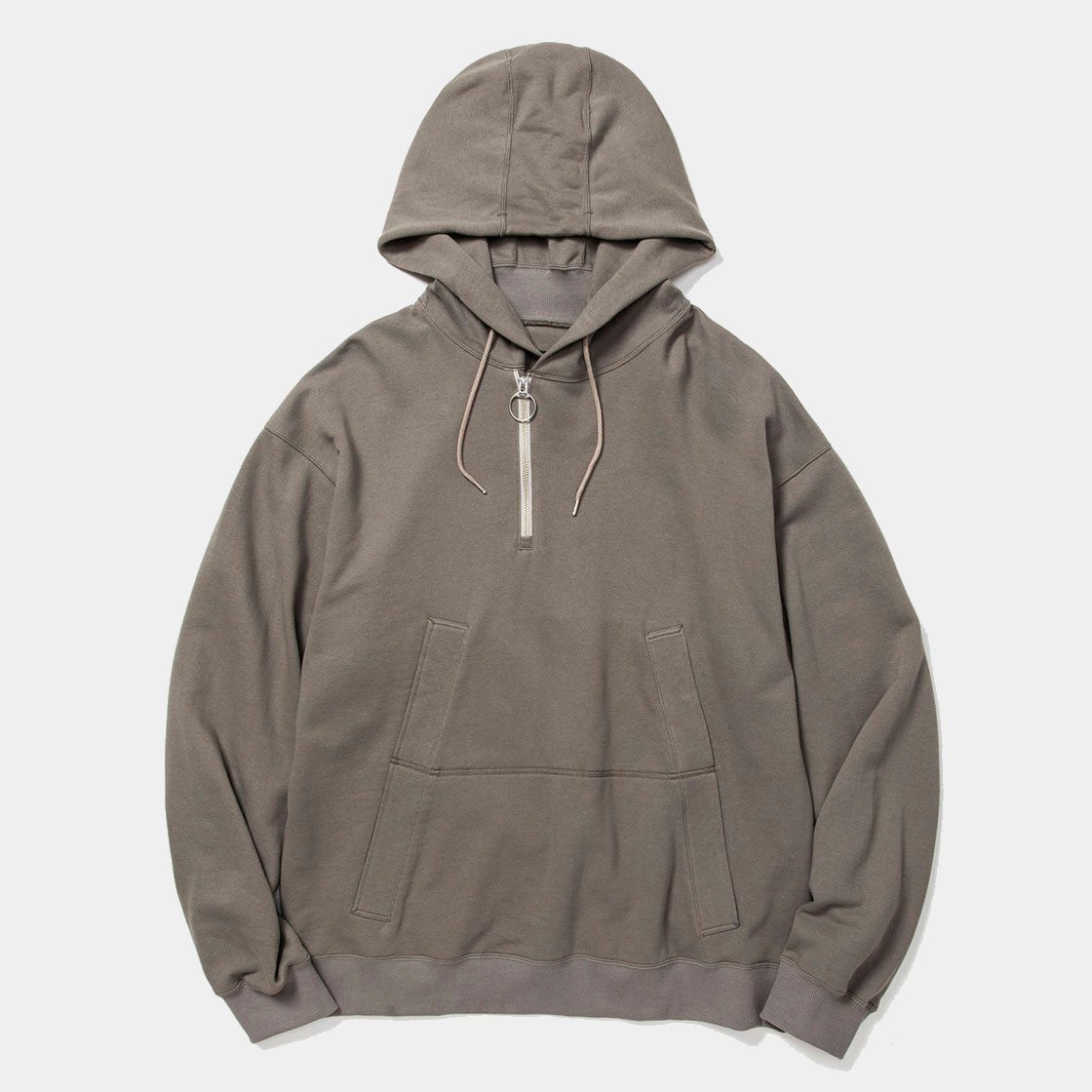 Half Zip Hoodie / Grey