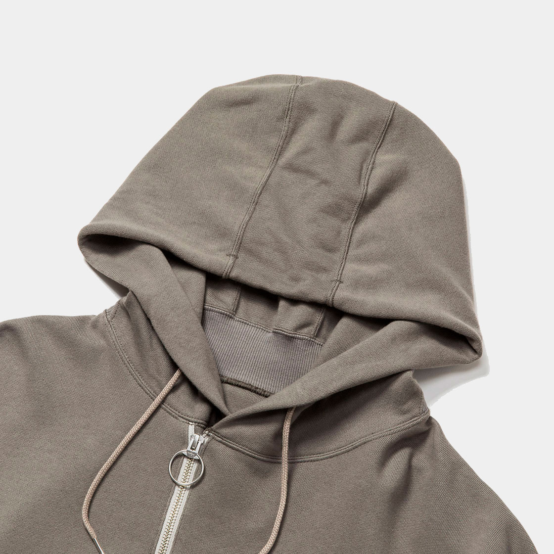 Half Zip Hoodie / Grey