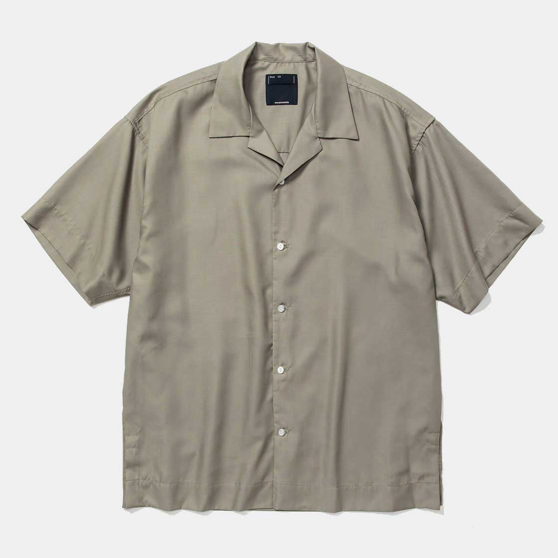 Side Slit Open Collar SH / Olive