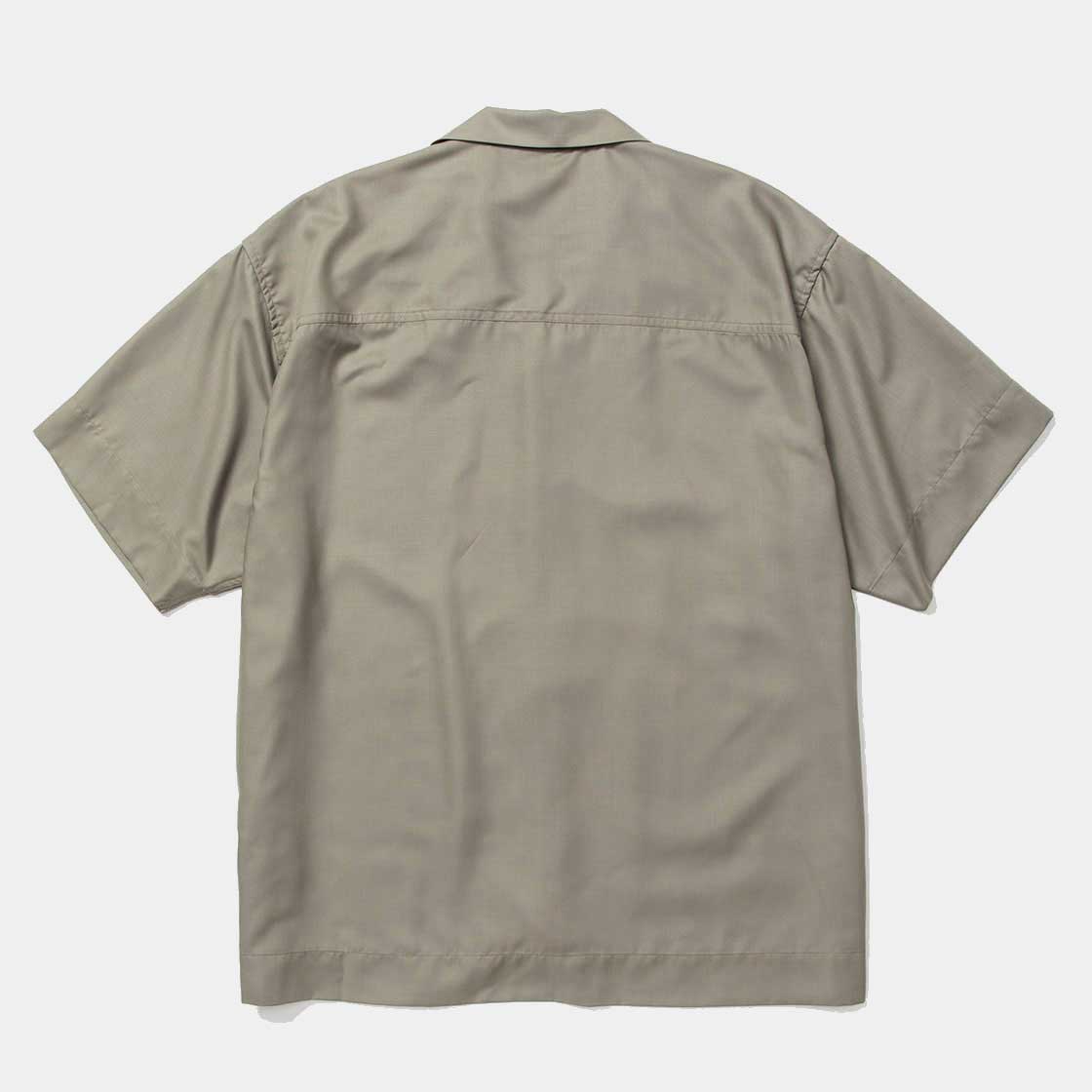 Side Slit Open Collar SH / Olive
