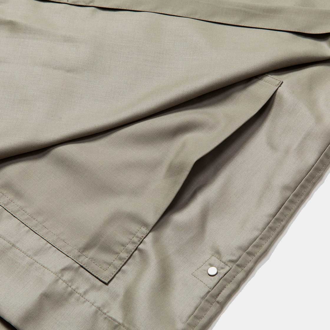 Side Slit Open Collar SH / Olive