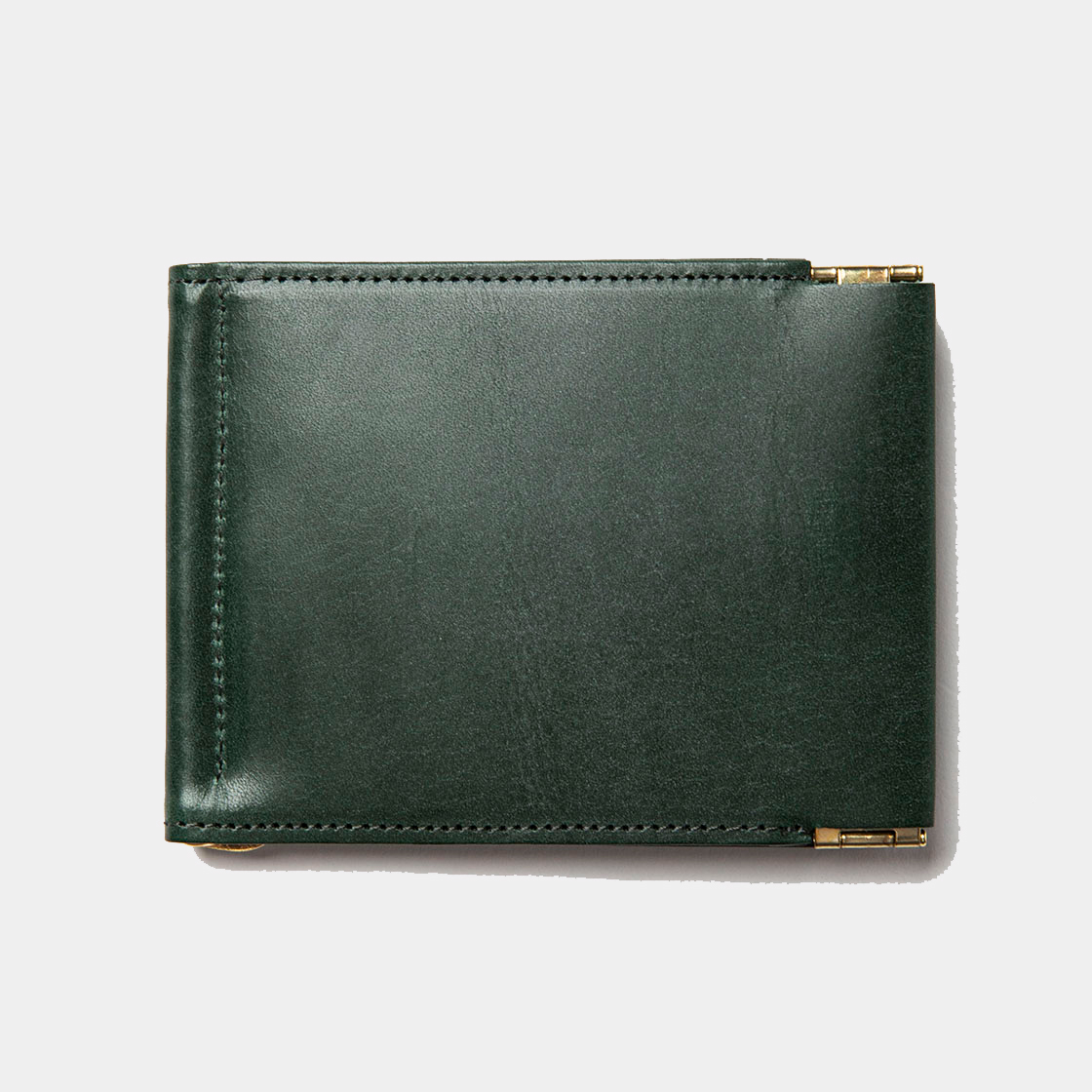 Wax Leather Money Clip / D.Green