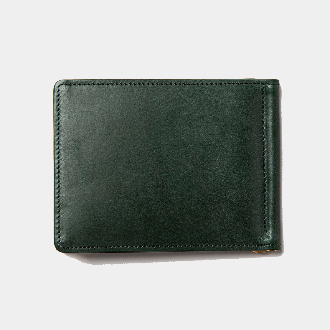 Wax Leather Money Clip / D.Green
