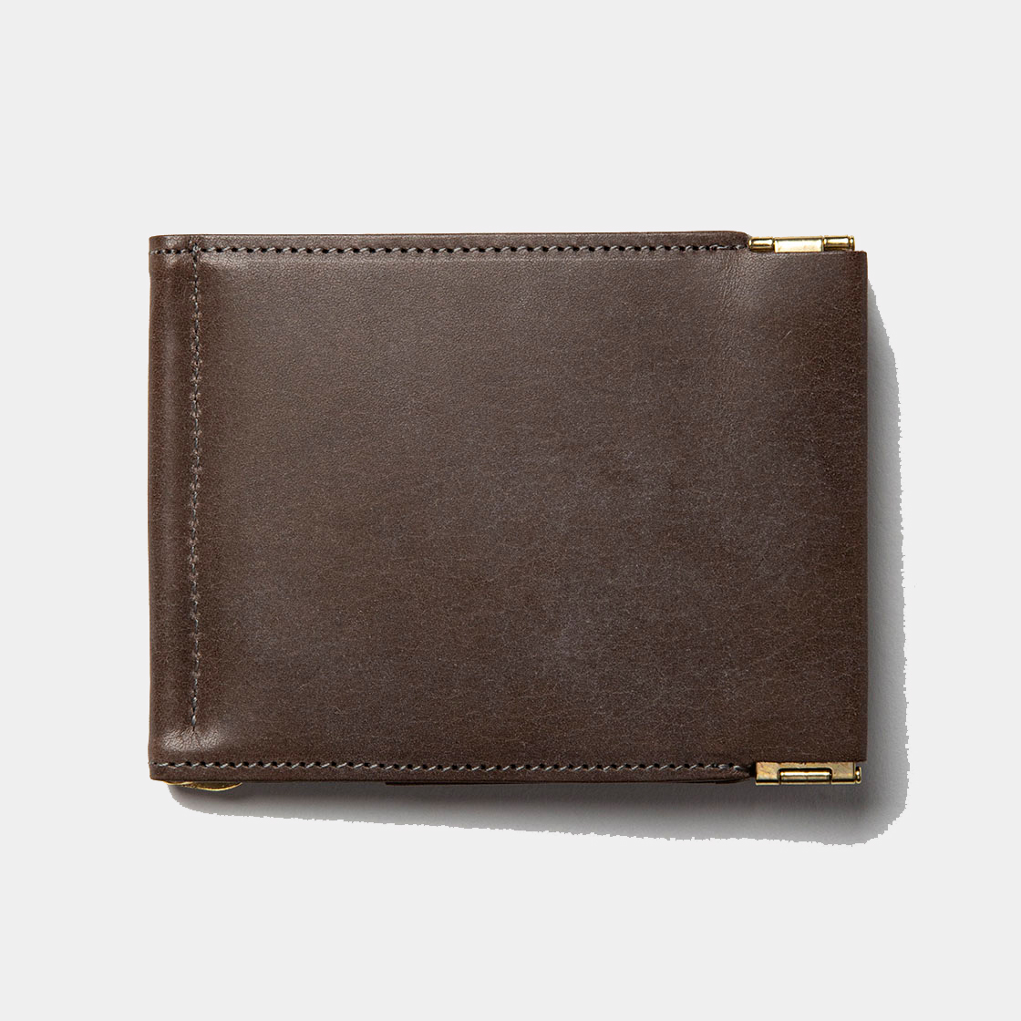 Wax Leather Money Clip / Grey
