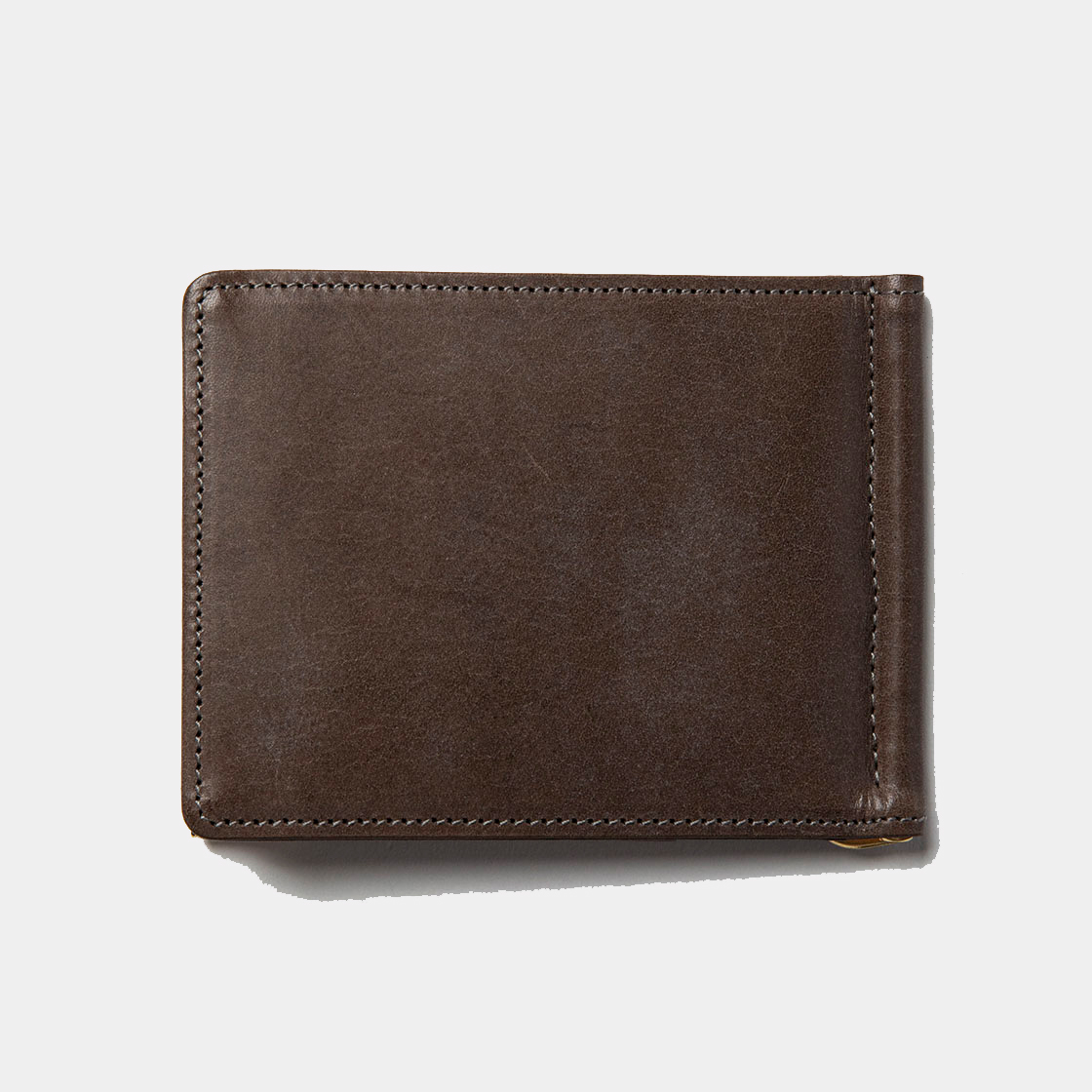 Wax Leather Money Clip / Grey