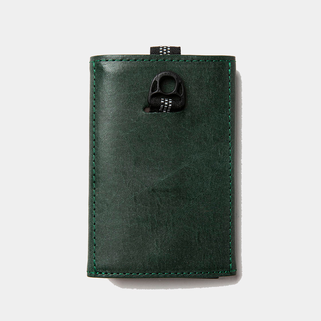 Wax Leather Minimal Wallet / D.Green