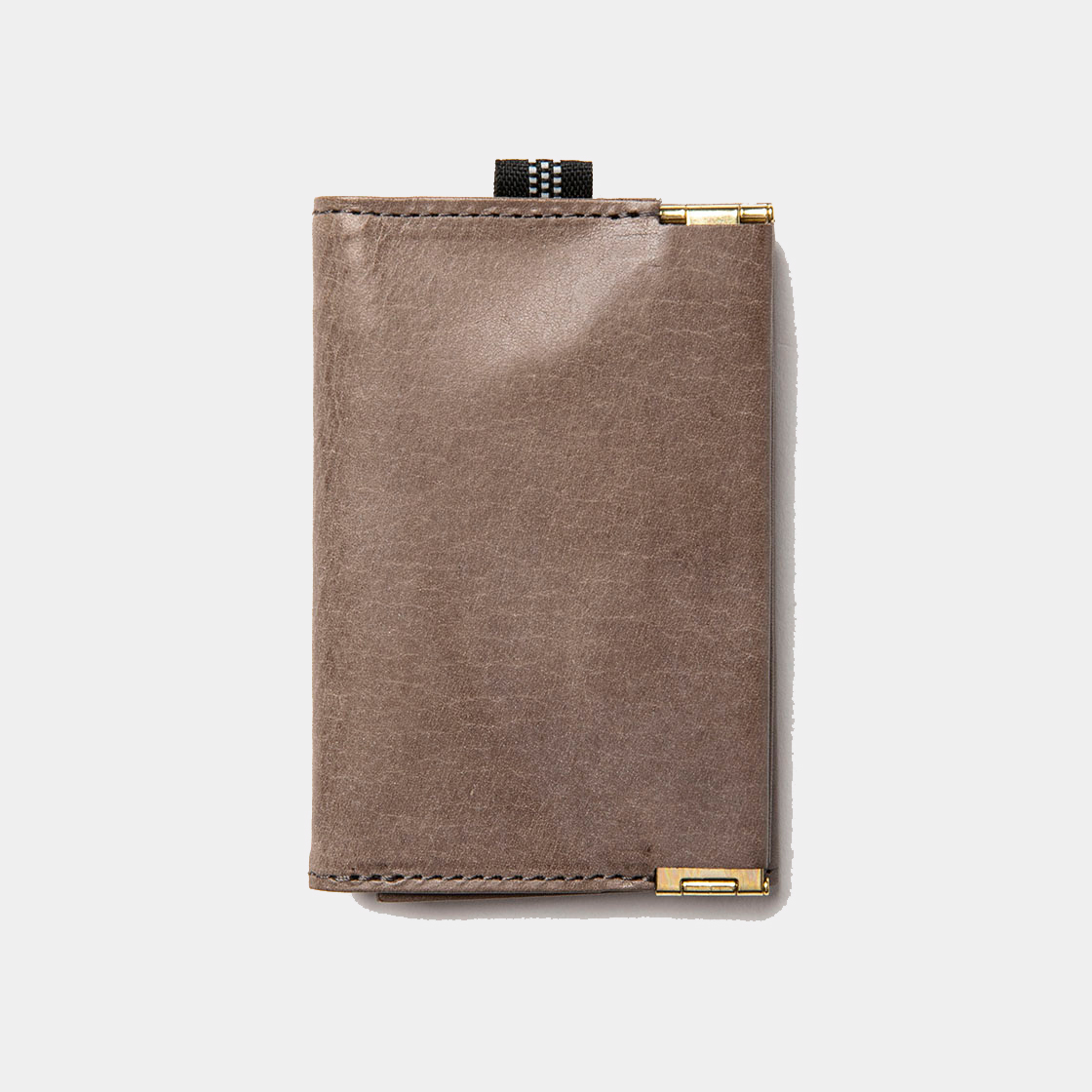 Wax Leather Minimal Wallet / Grey