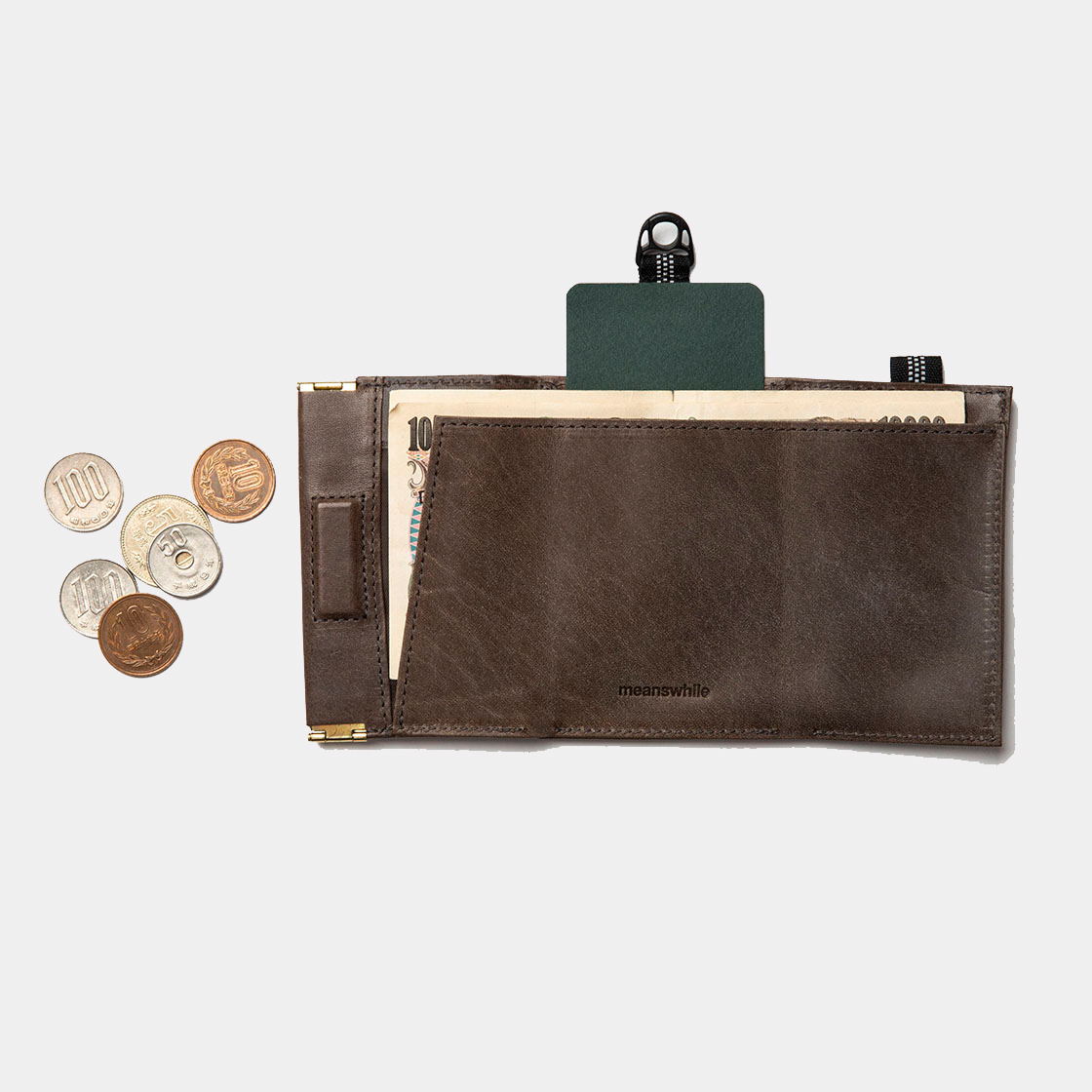 Wax Leather Minimal Wallet / Grey