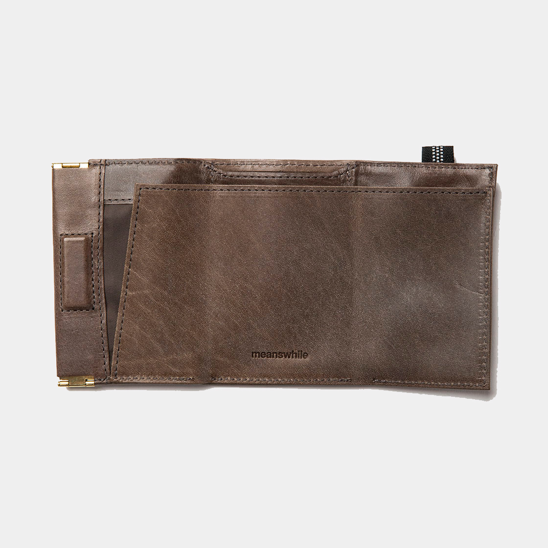 Wax Leather Minimal Wallet / Grey
