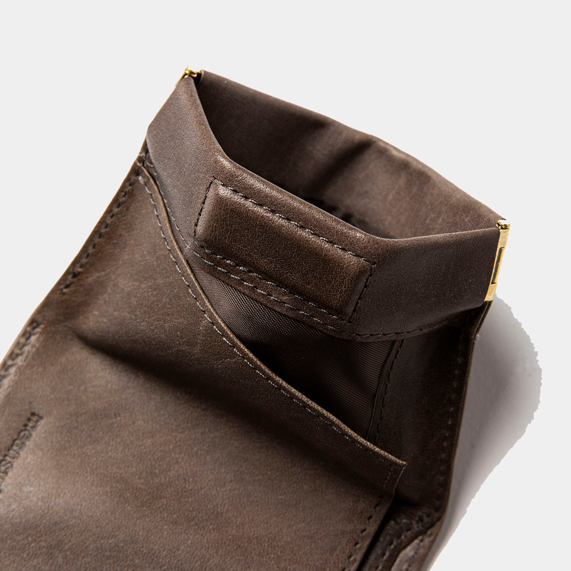 Wax Leather Money Clip / Grey