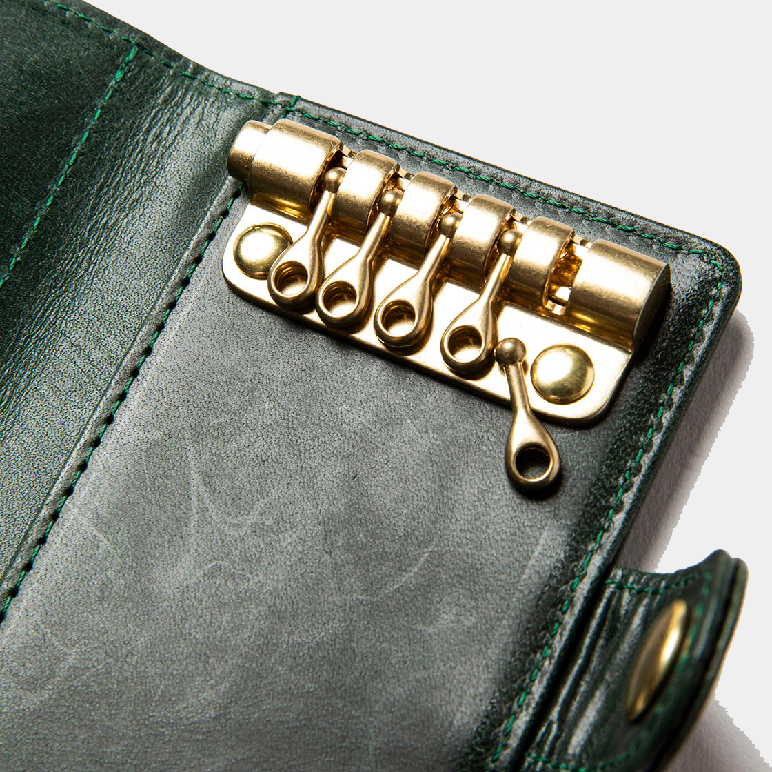 Wax Leather Key Case / D.Green
