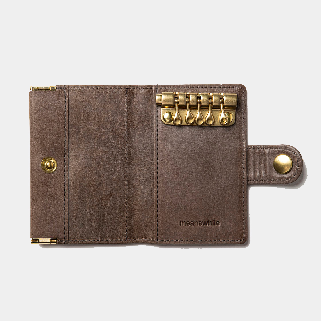 Wax Leather Key Case / Grey