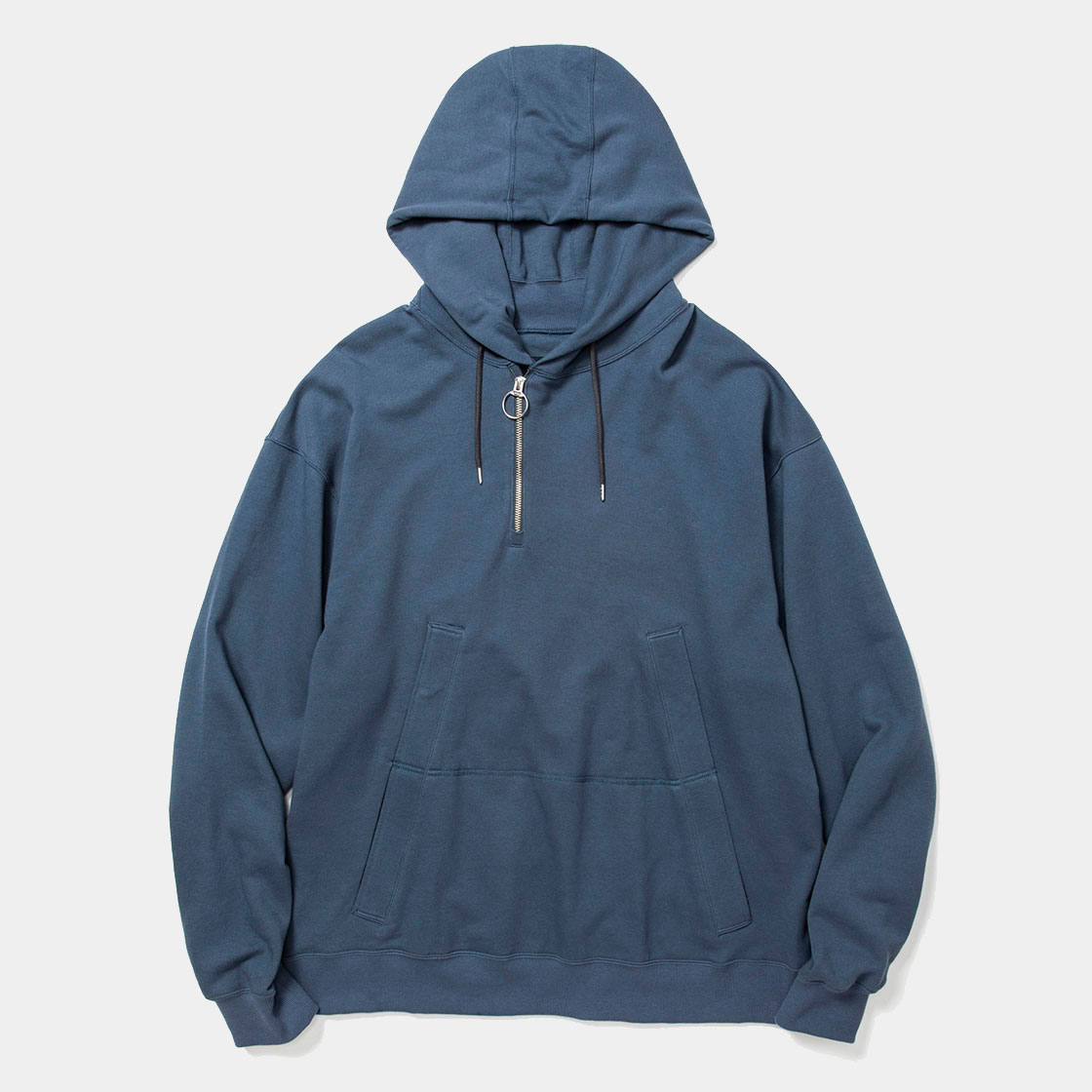 Half Zip Hoodie / Blue Grey