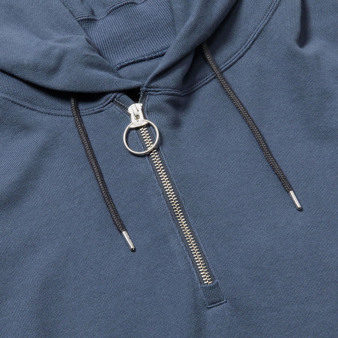 Half Zip Hoodie / Blue Grey