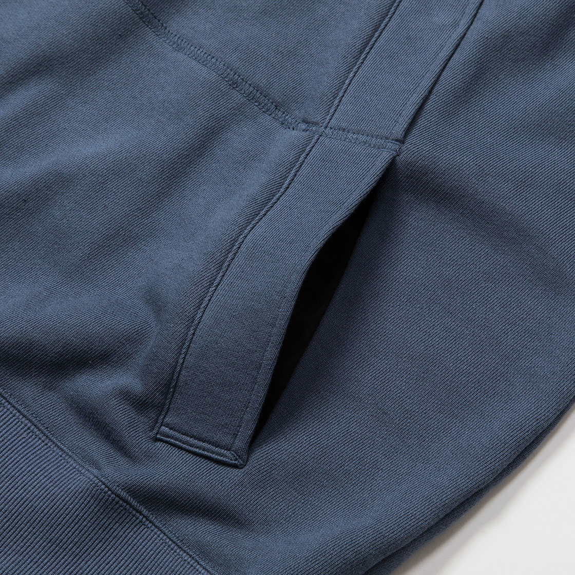 Half Zip Hoodie / Blue Grey