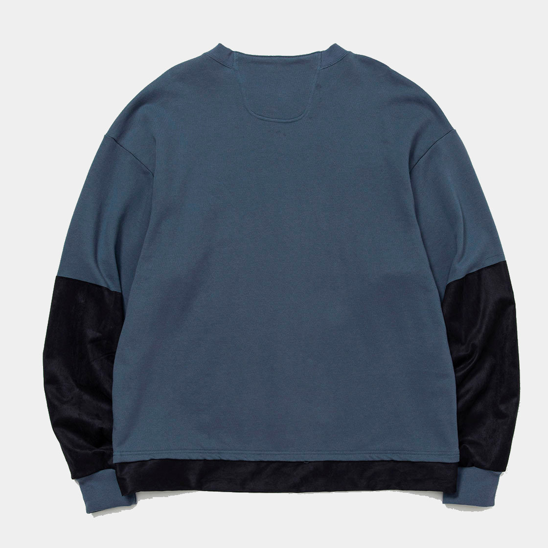 Imitation Suede Sweatshirt / Blue Grey