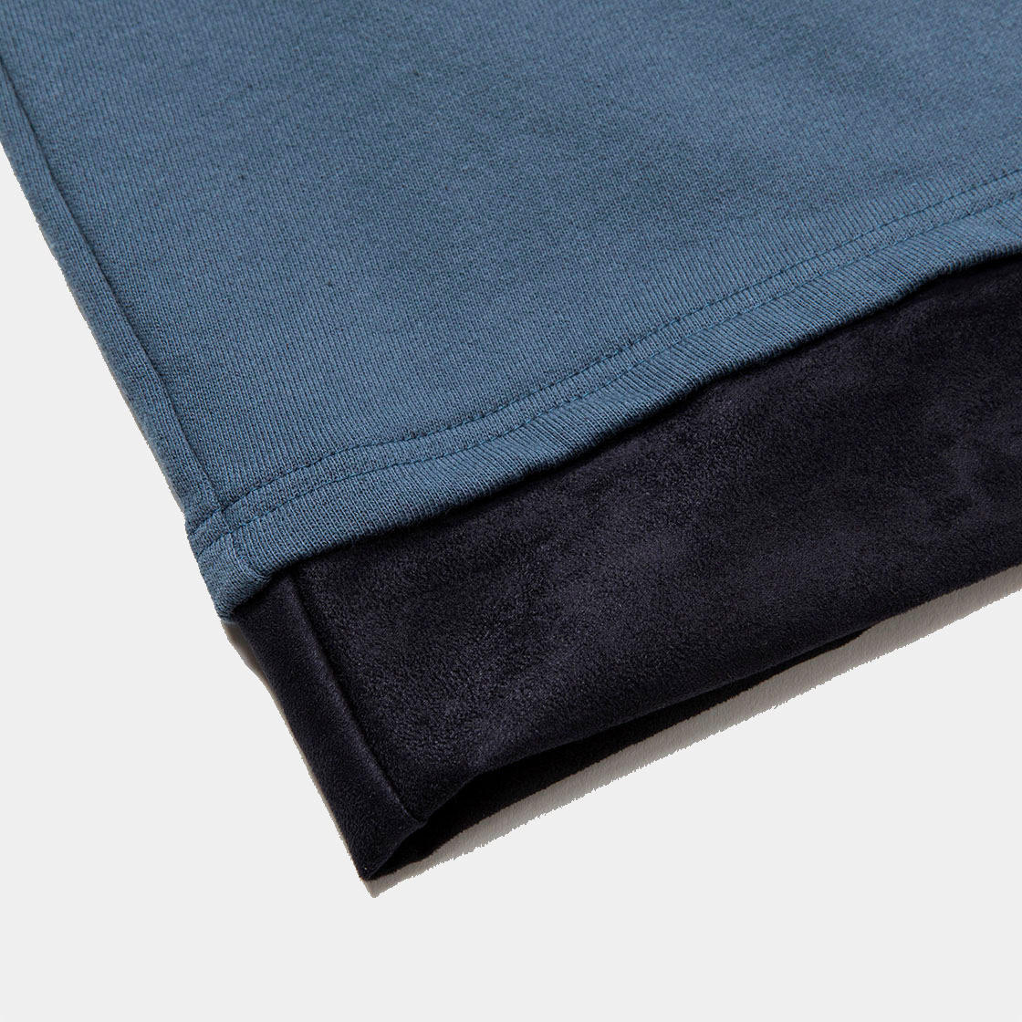 Imitation Suede Sweatshirt / Blue Grey