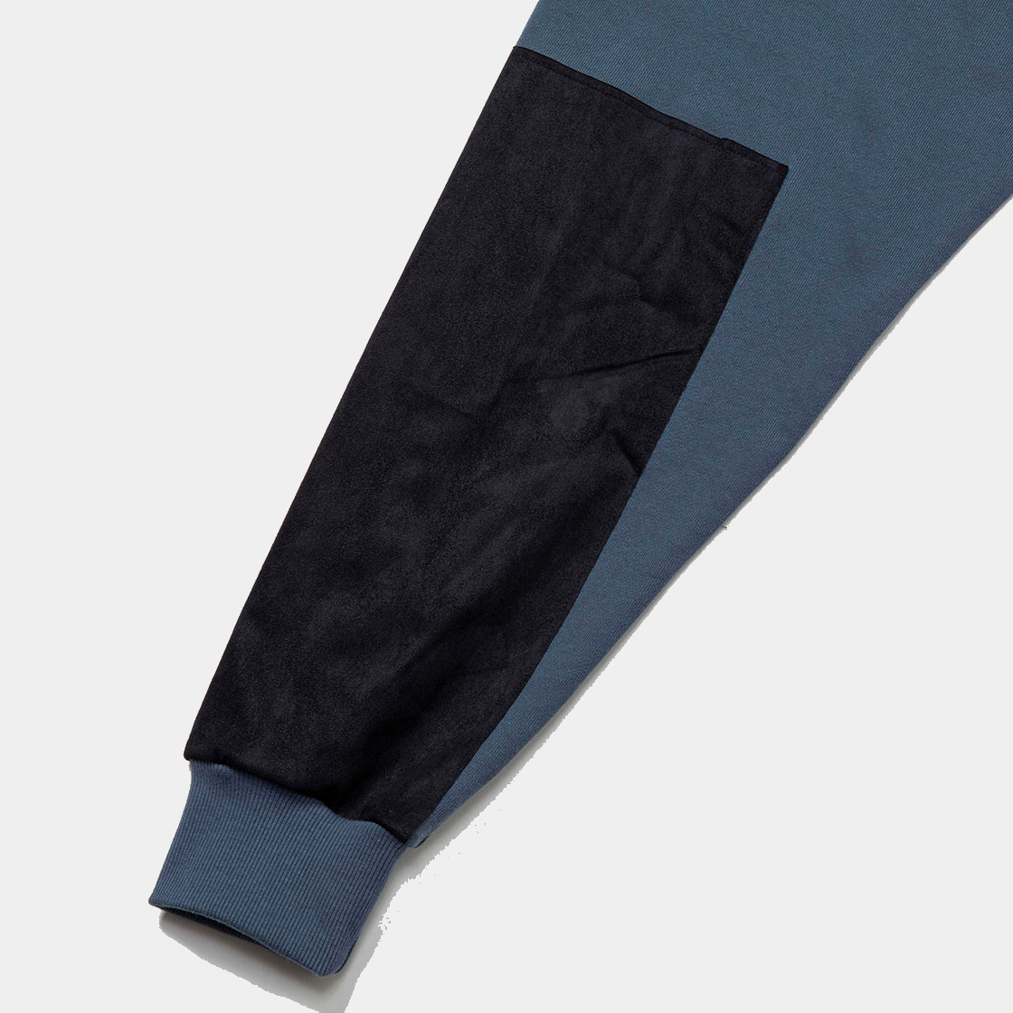 Imitation Suede Sweatshirt / Blue Grey
