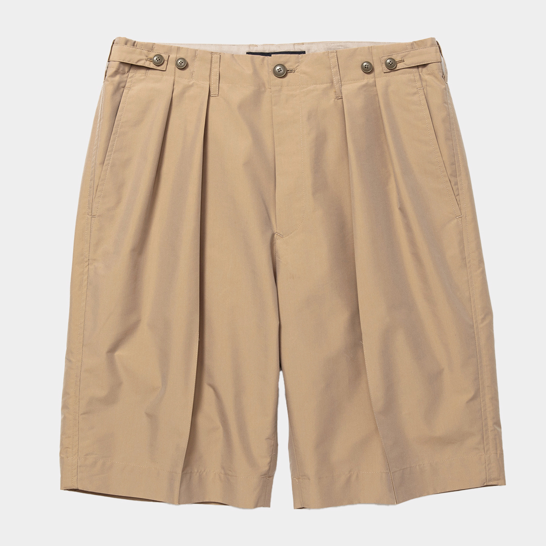 Two Tuck Wide Shorts / Pink Beige