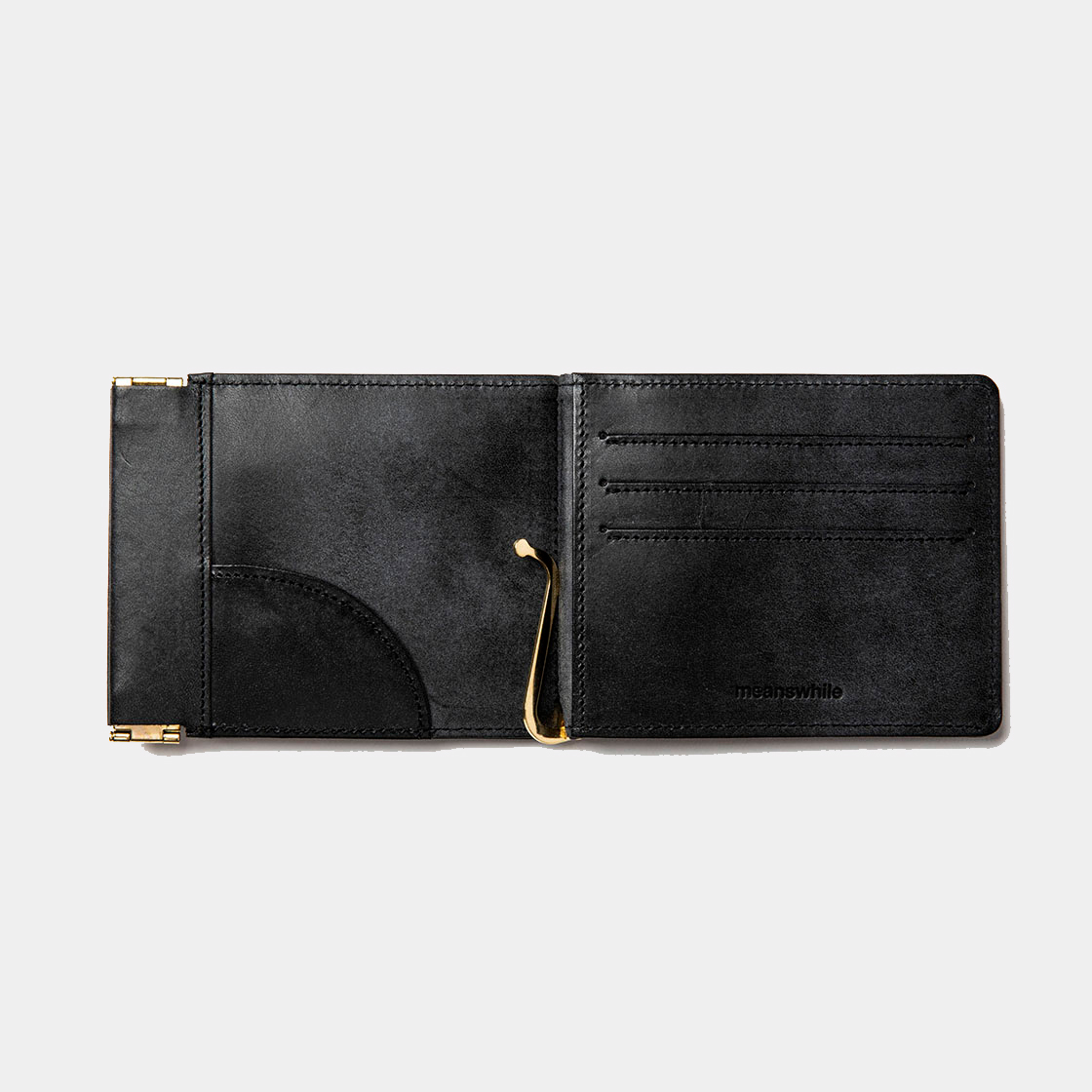 Wax Leather Money Clip / Black