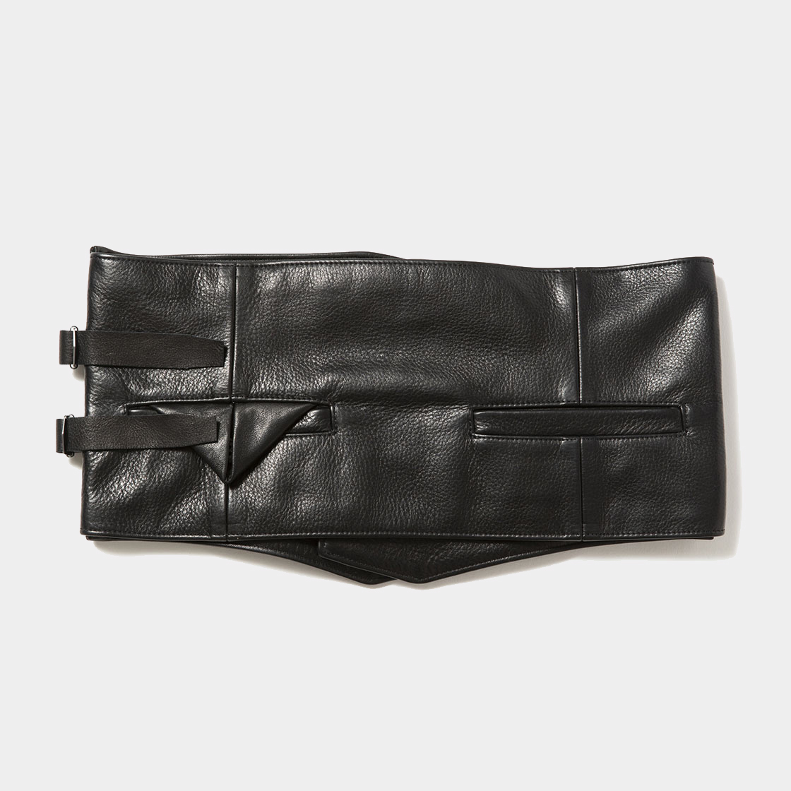 Leather Cummerbund / Lamp Black
