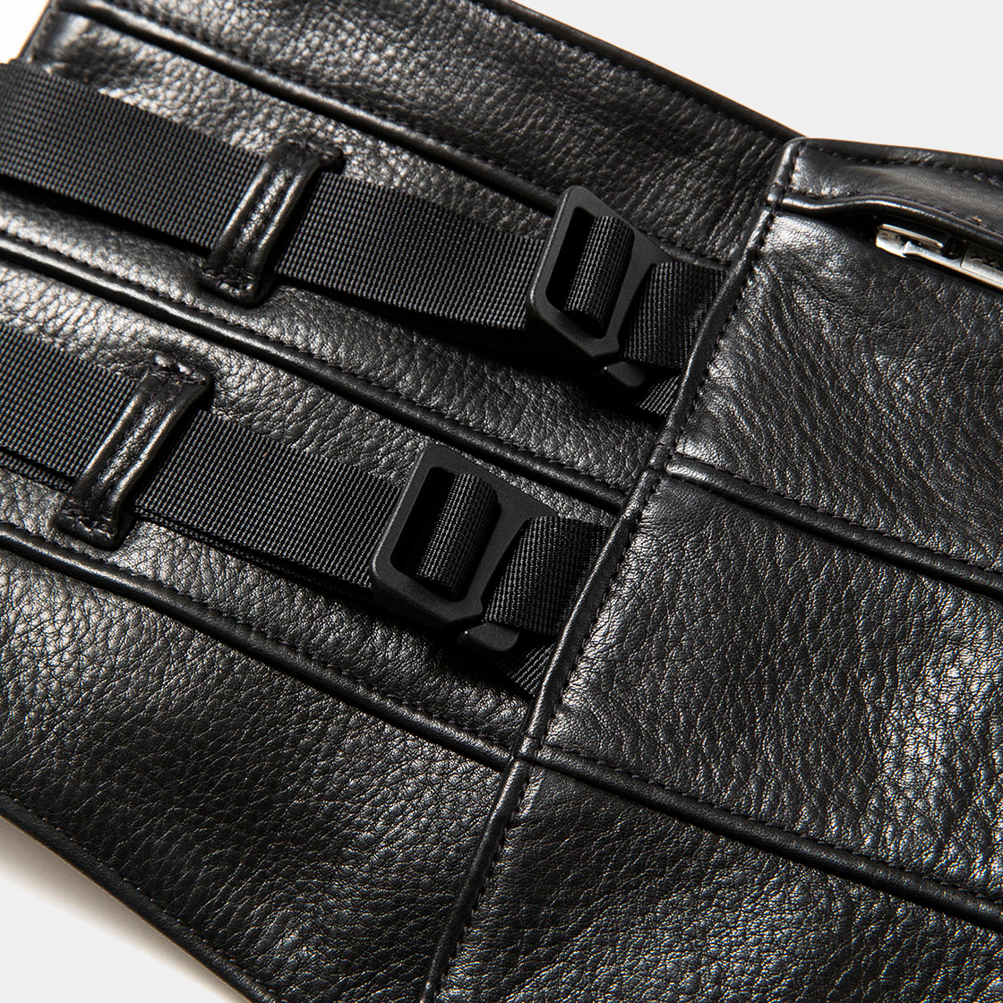 Leather Cummerbund / Lamp Black