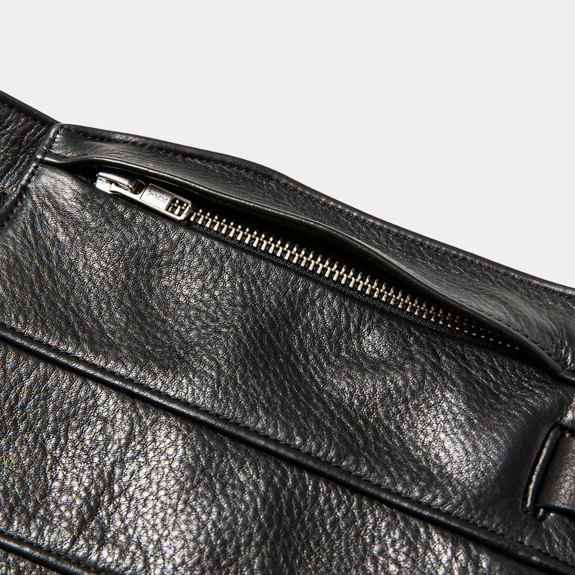 Leather Cummerbund / Lamp Black