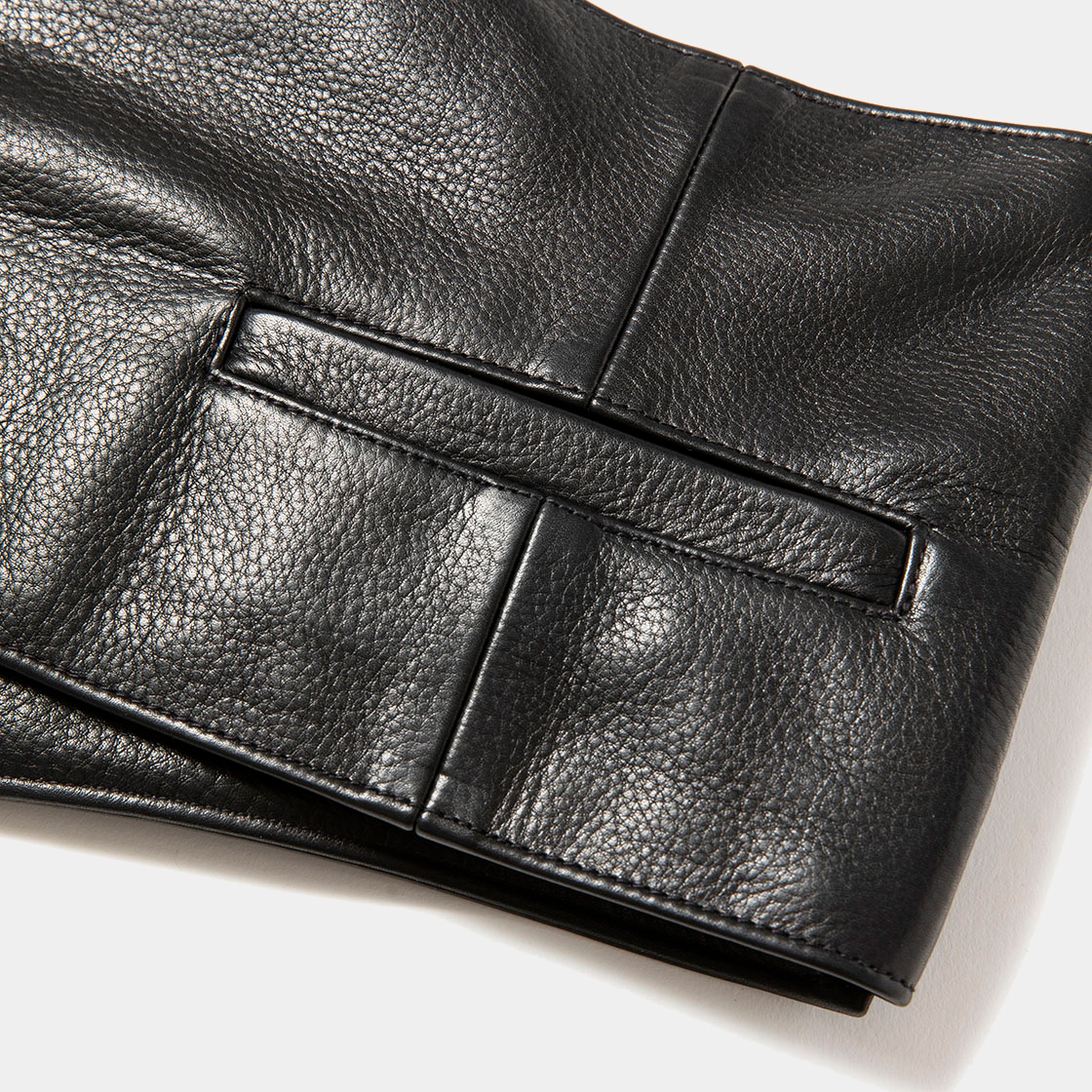Leather Cummerbund / Lamp Black