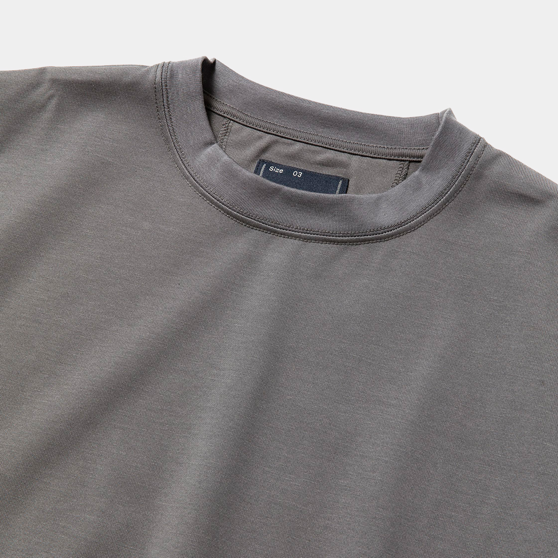 Elastic S/S Tee / Charcoal