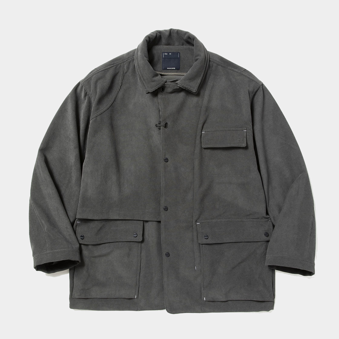 Double Collar Corduroy JKT / Charcoal
